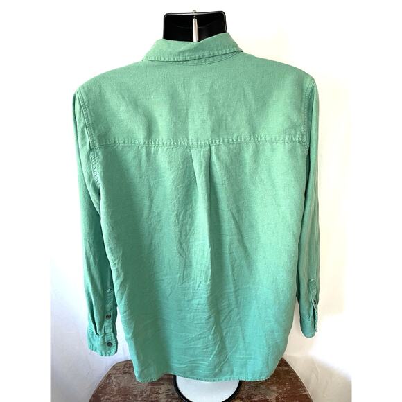 Universal Thread Green Textured Button-Up Shirt Men’s L - Picture 2 of 6